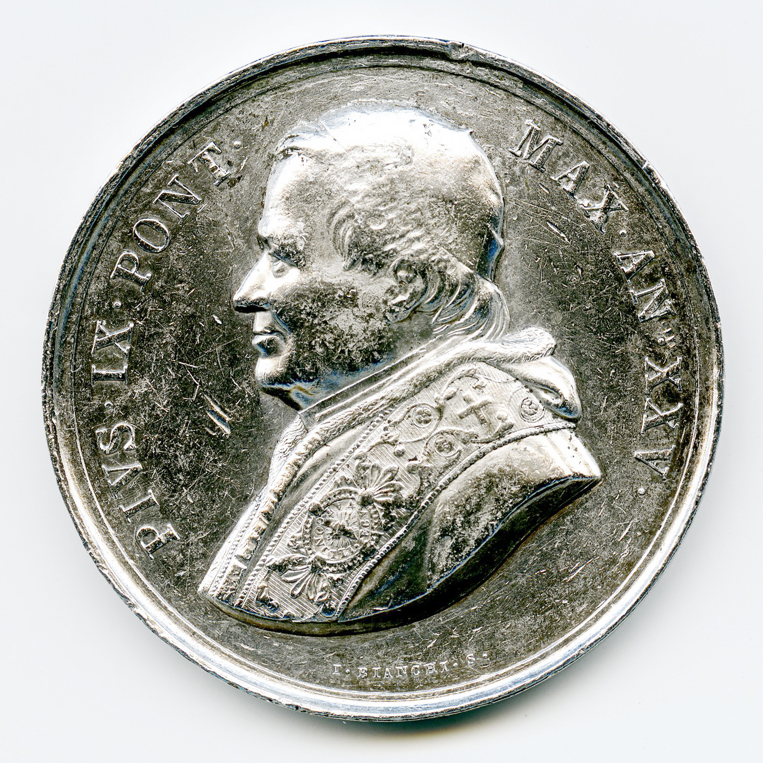 Italie - Pie IX - Médaille - 1870 avers Italie - Pie IX - Médaille - 1870 avers