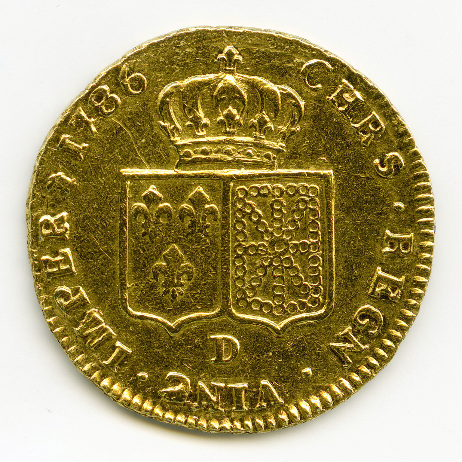 Louis XVI - Double louis d'or à la tête nue - 1786 revers