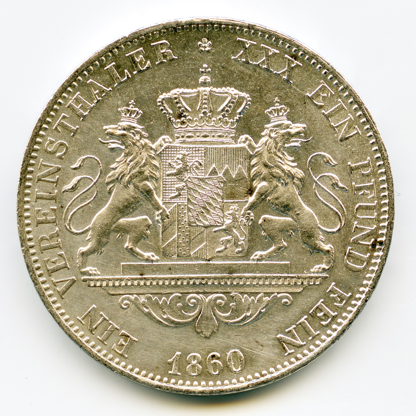 Allemange-Maximilien II -Vereinsthaler 1860 revers