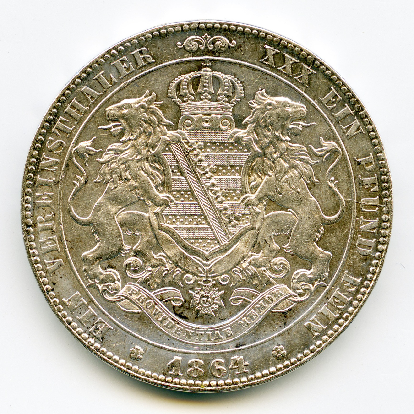 Allemagne - Johan - 1 Vereinsthaler - 1864 B revers