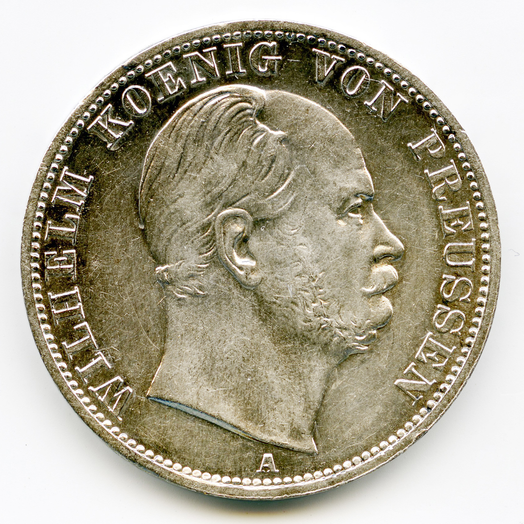 Allemagne - Wilhelm Ier - Thaler - 1866 A avers Allemagne - Wilhelm Ier - Thaler - 1866 A avers