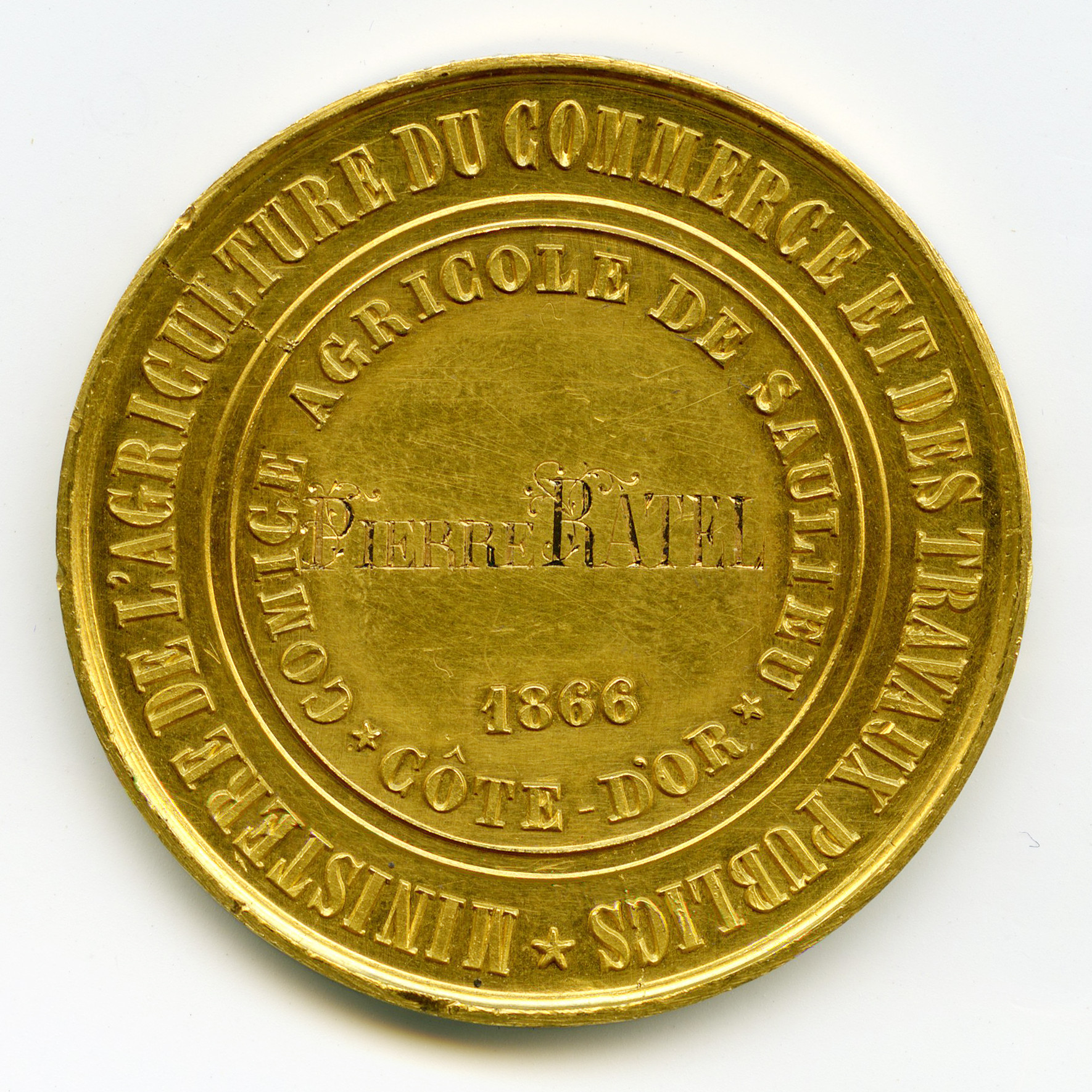 Napoléon III - Médaille Agricole - 1866 revers Napoléon III - Médaille Agricole - 1866 revers
