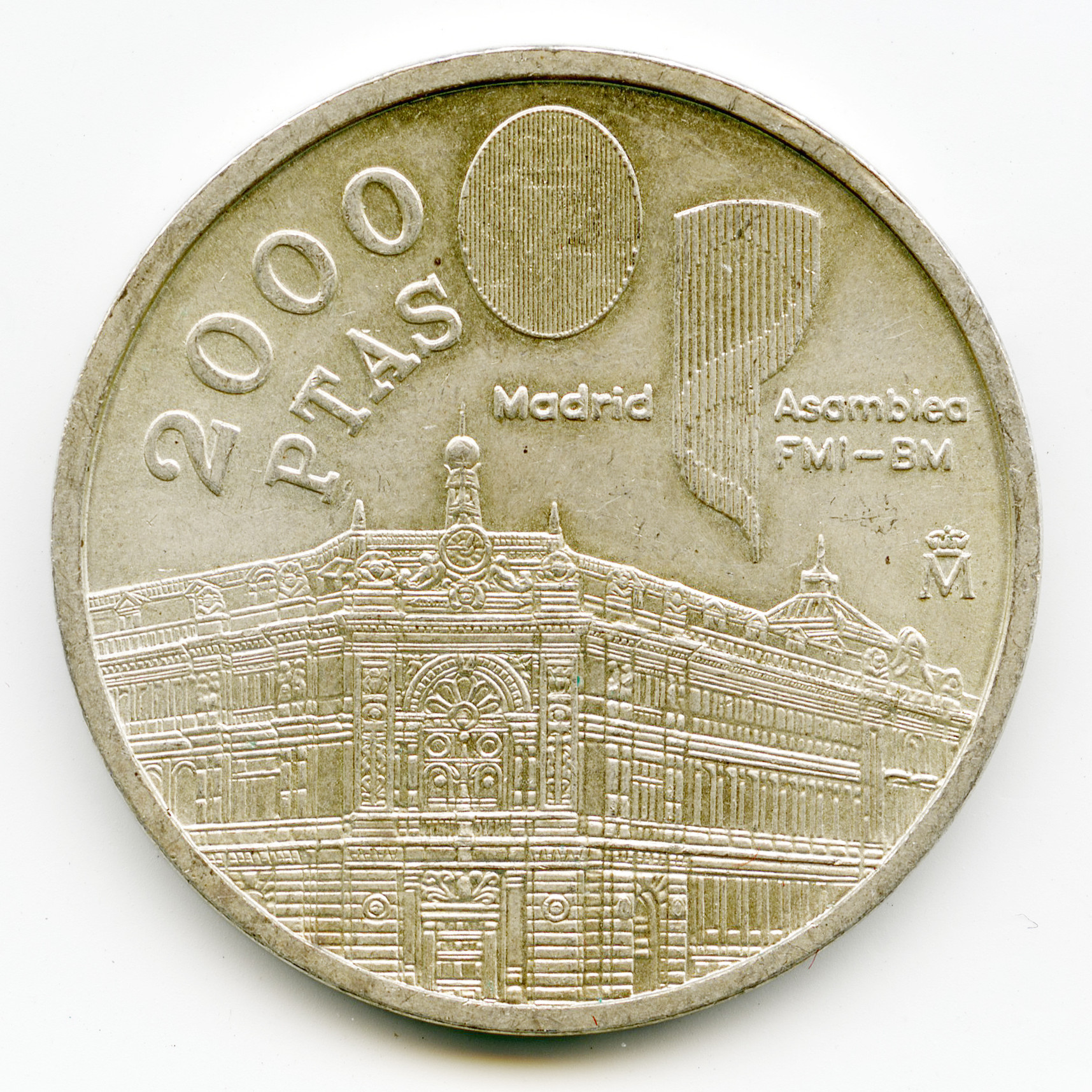 Espagne - 2000 Pesetas - 1994 revers Espagne - 2000 Pesetas - 1994 revers