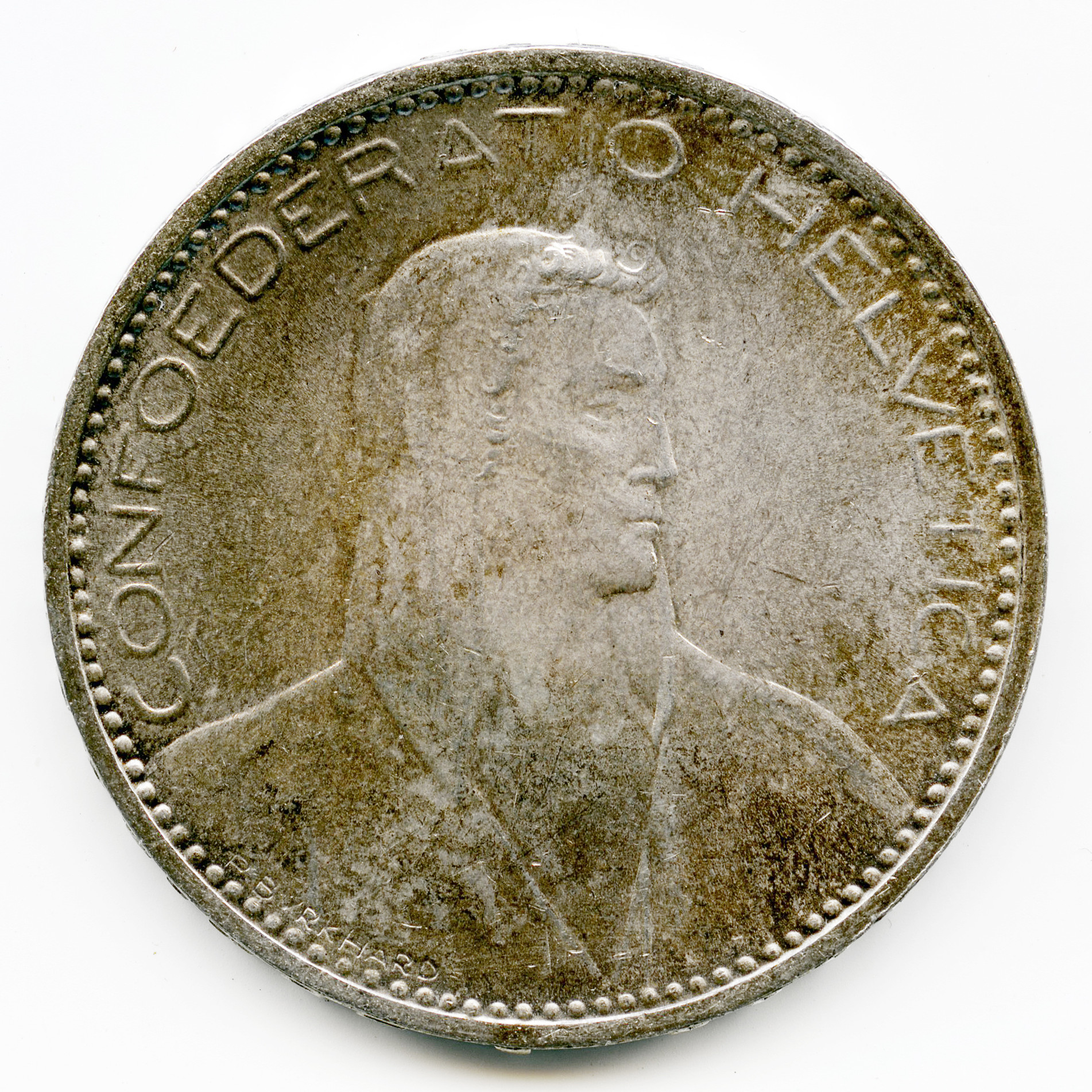 Suisse - 5 Francs - 1932 B avers Suisse - 5 Francs - 1932 B avers