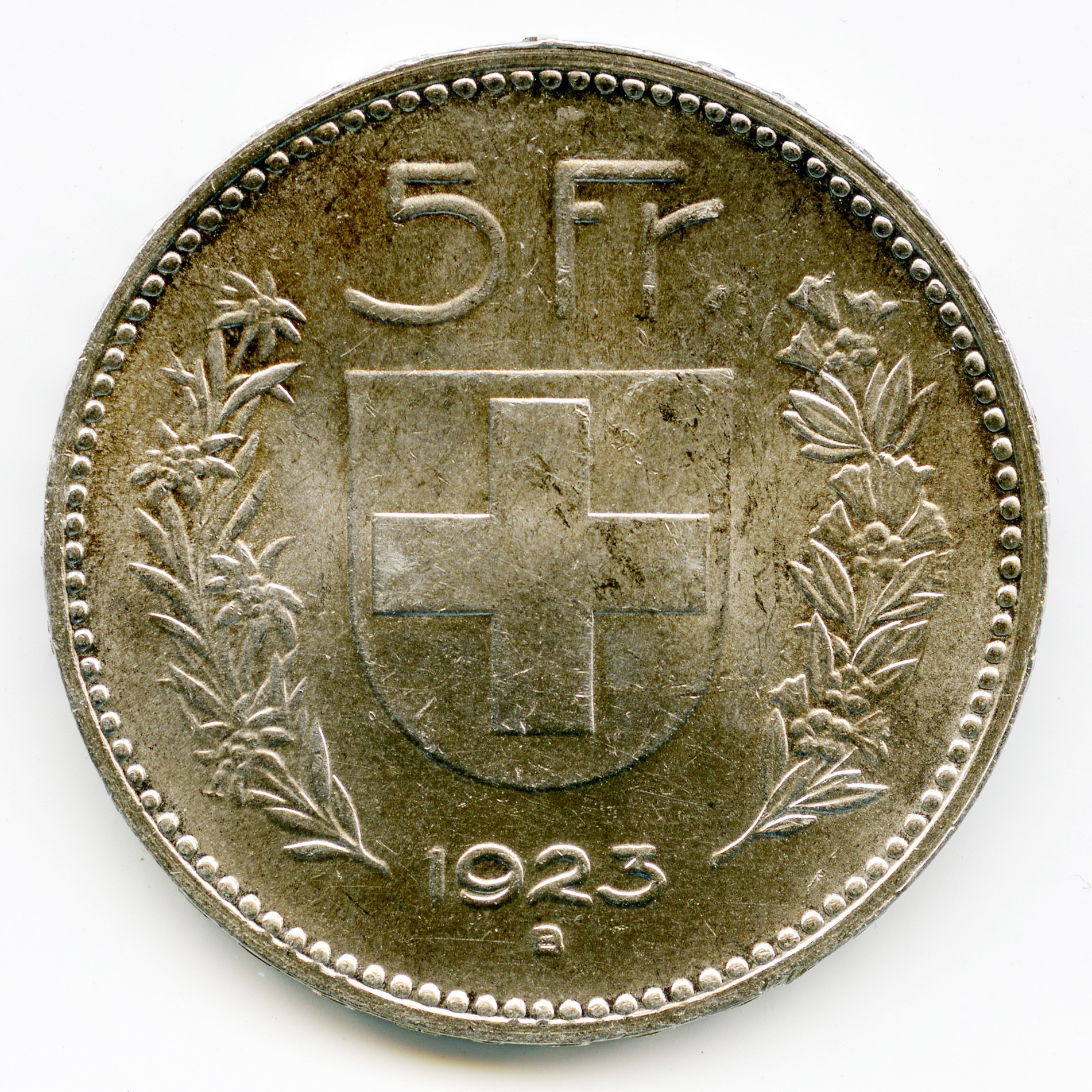 Suisse - 5 Francs - 1932 B revers