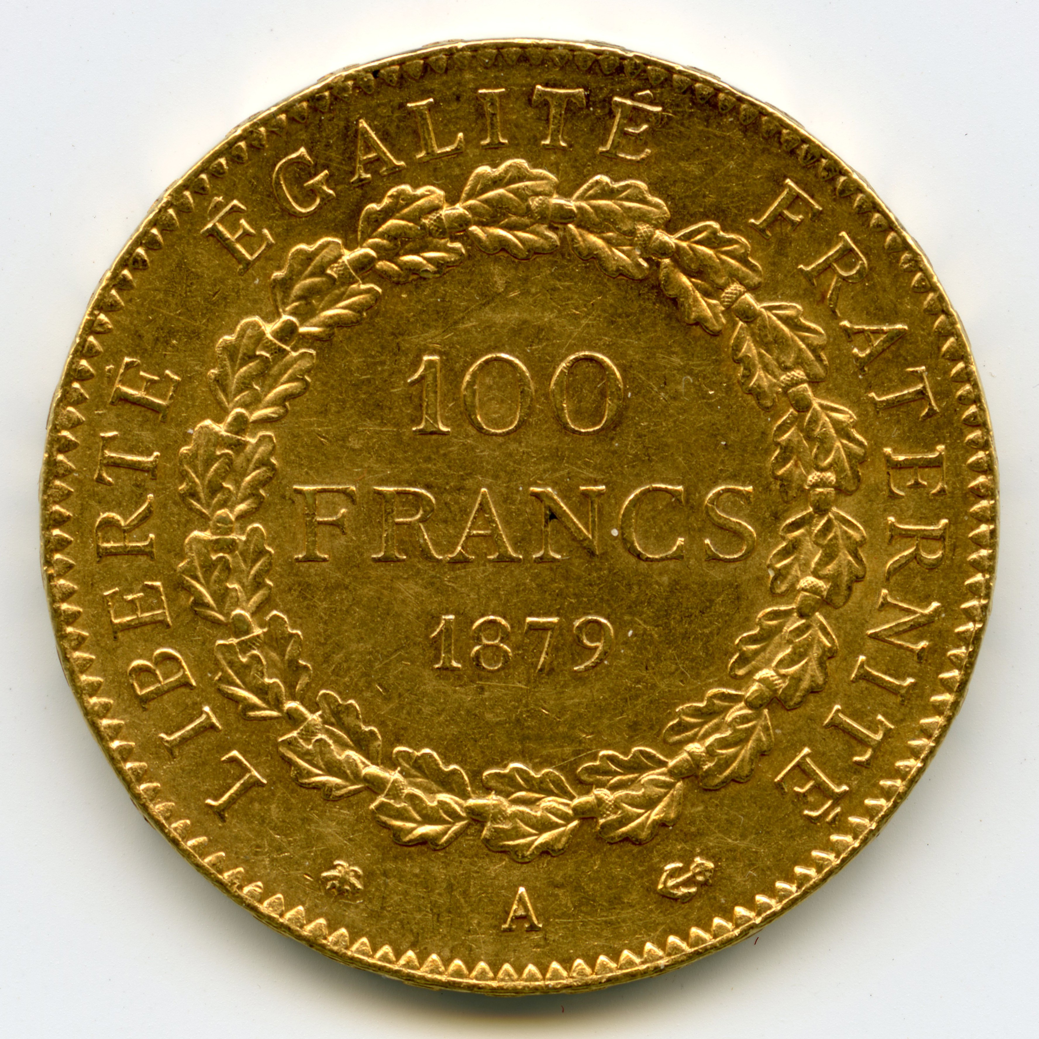 100 Francs Génie - 1879 - Paris revers