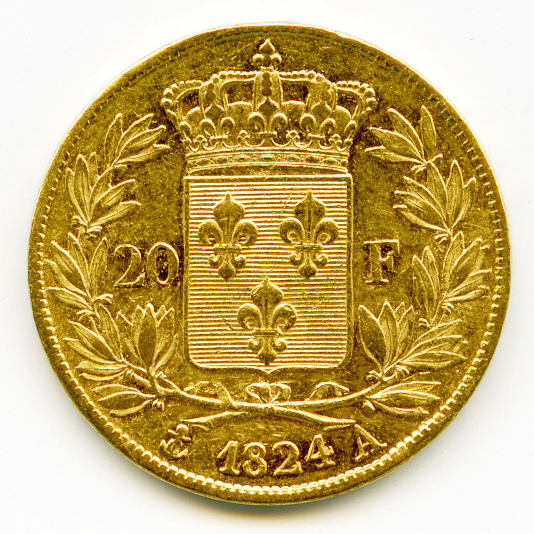 Louis XVIII - 20 Francs - 1824 A revers