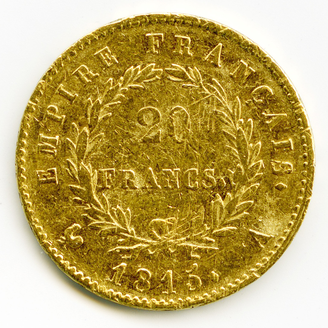 Napoléon Ier - 20 Francs 1815 A revers
