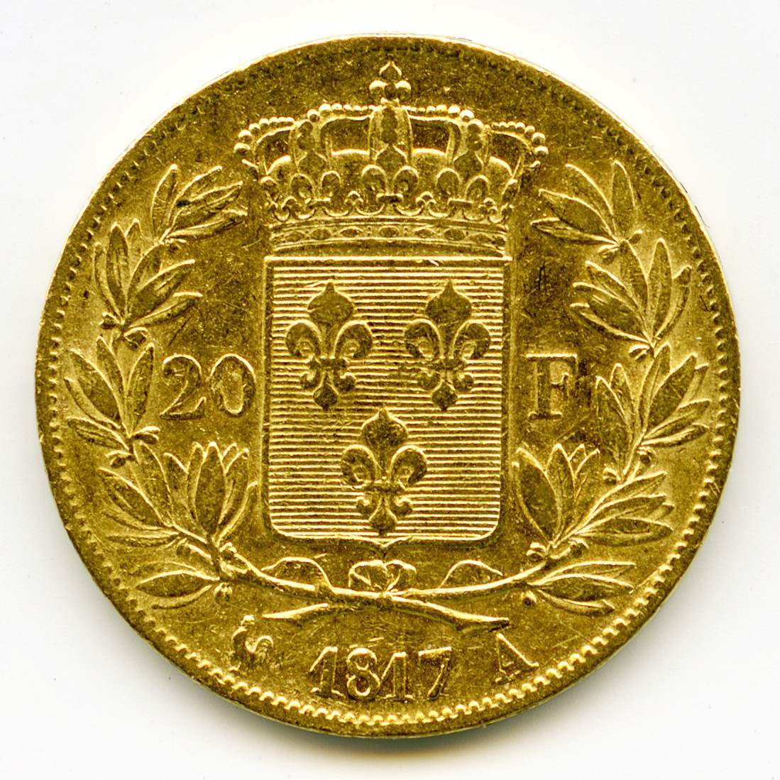 Louis XVIII - 20 Francs - 1817 A revers Louis XVIII - 20 Francs - 1817 A revers