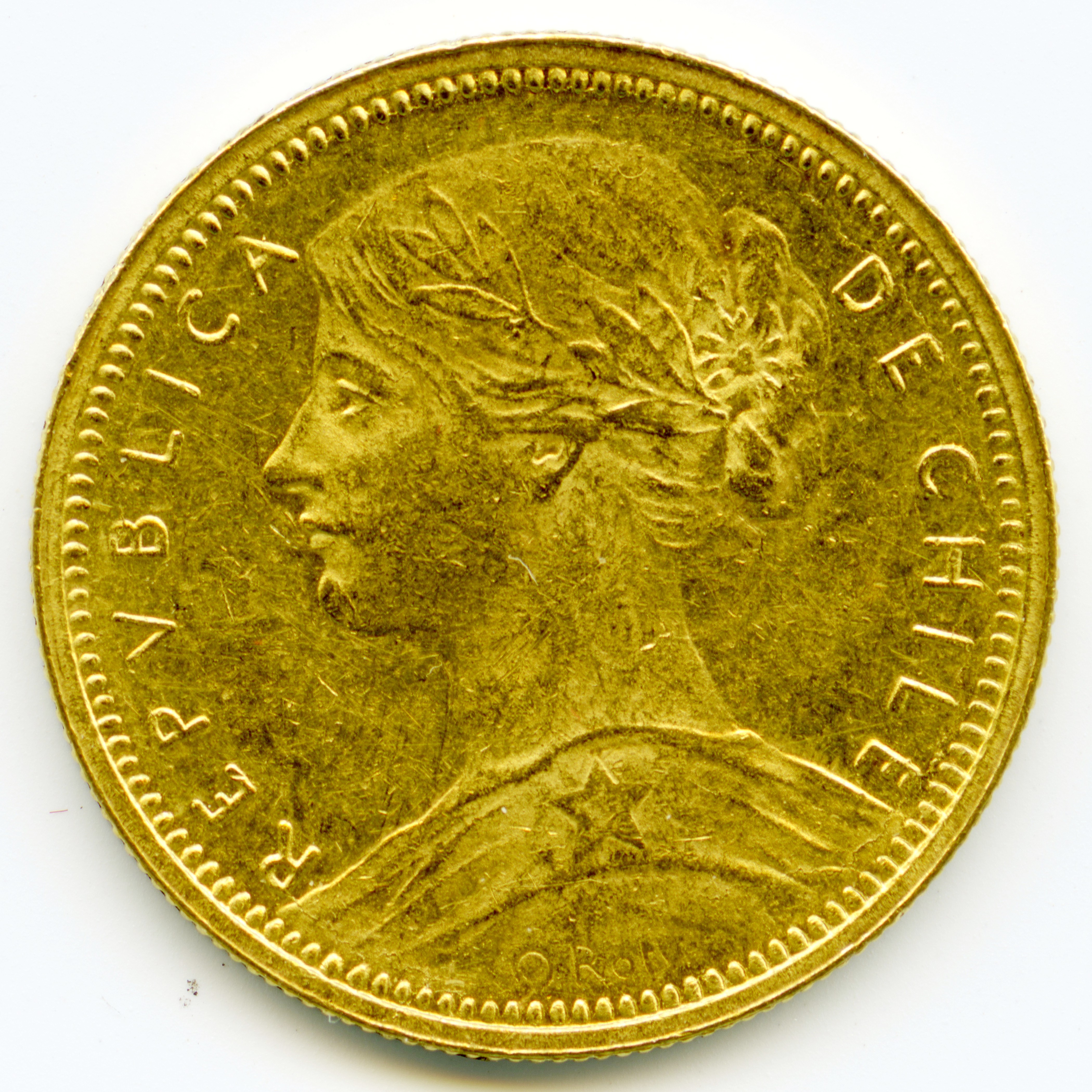 Chili - 10 Pesos - 1896 avers