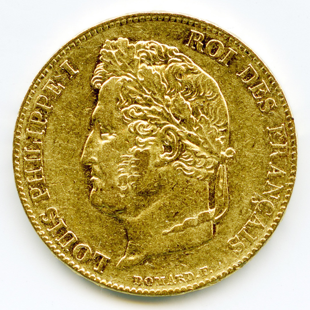 Louis Philippe Ier - 20 Francs - 1848 A avers Louis Philippe Ier - 20 Francs - 1848 A avers