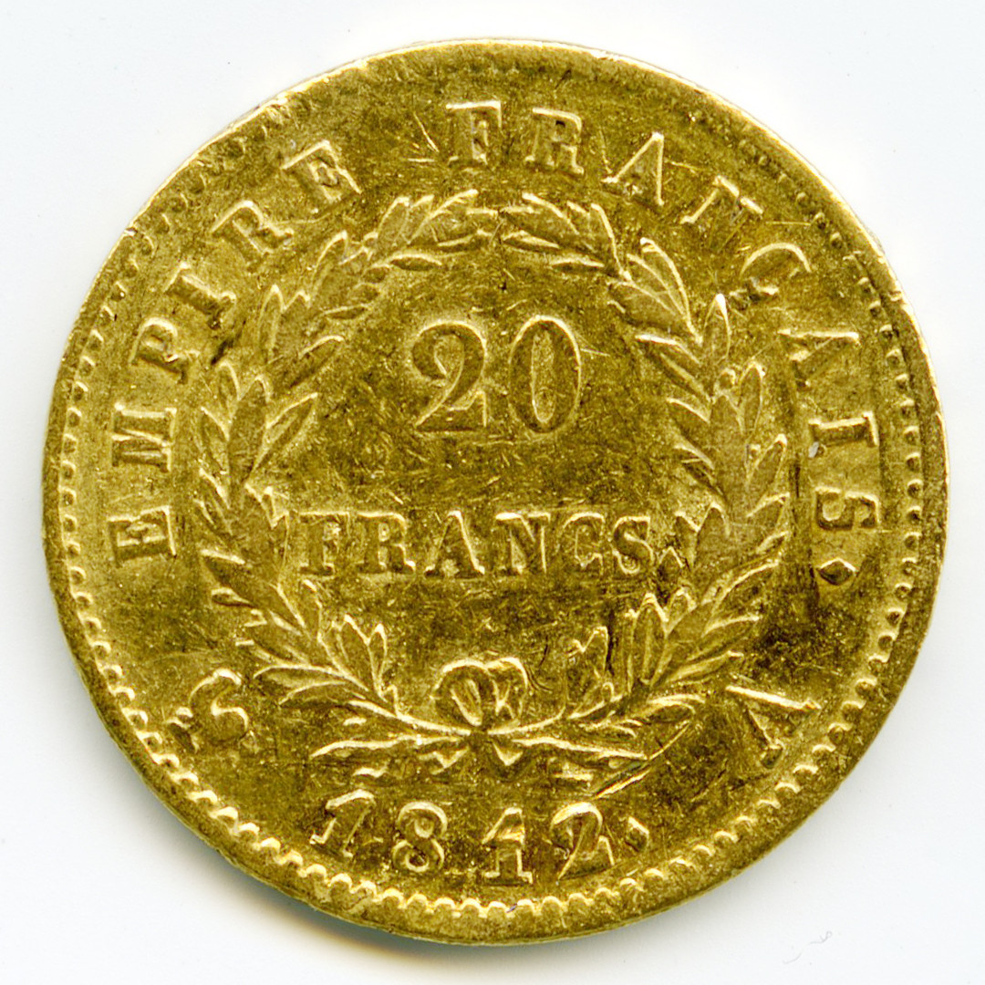 Napoléon Ier - 20 Francs - 1812 A revers Napoléon Ier - 20 Francs - 1812 A revers