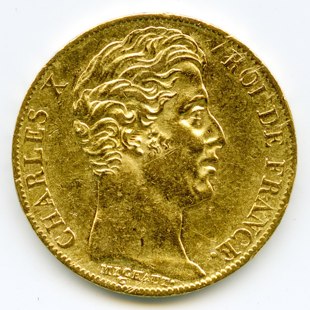 Charles X - 20 Francs - 1828 A avers Charles X - 20 Francs - 1828 A avers