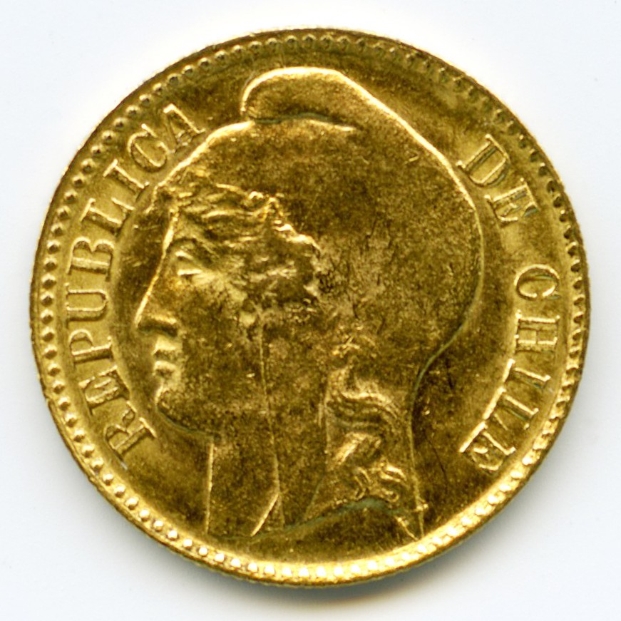 Chili - 5 Pesos - 1895 avers Chili - 5 Pesos - 1895 avers