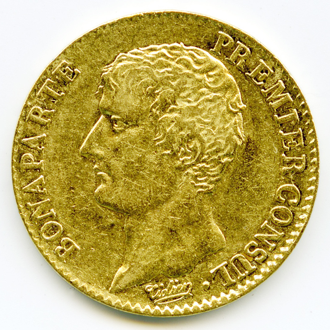 Napoléon Premier Consul - 20 Frs - An 12 avers Napoléon Premier Consul - 20 Frs - An 12 avers