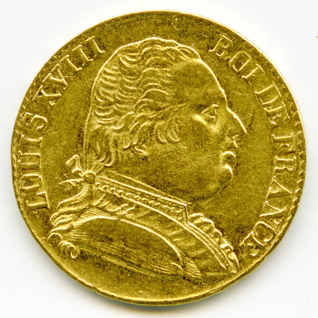 Louis XVIII - 20 Francs - 1815 R avers