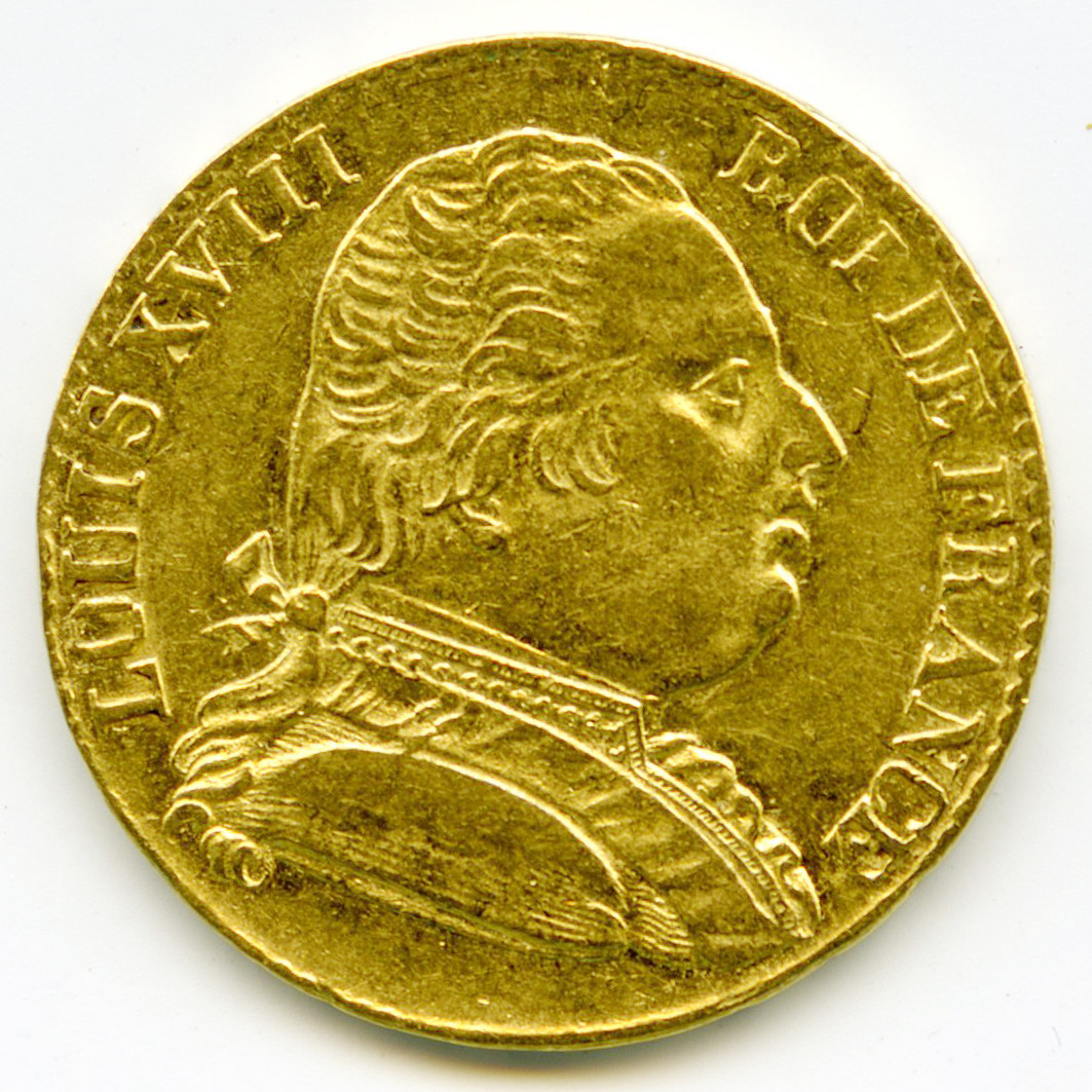 Louis XVIII - 20 Francs - 1815 R avers Louis XVIII - 20 Francs - 1815 R avers