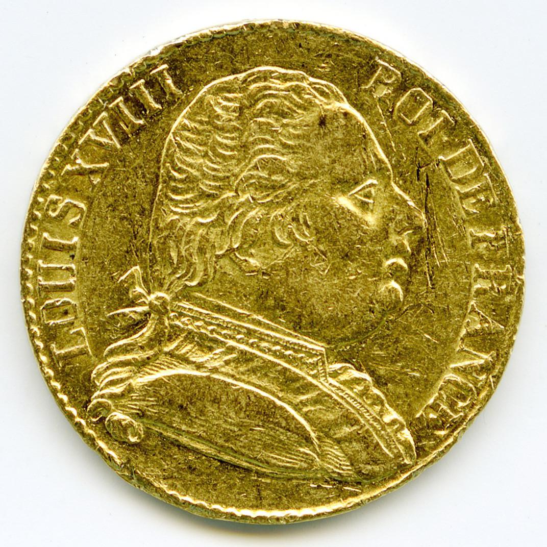 Louis XVIII - 20 Francs 1815 R avers