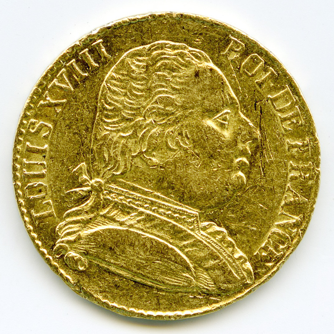 Louis XVIII - 20 Francs 1815 R avers Louis XVIII - 20 Francs 1815 R avers