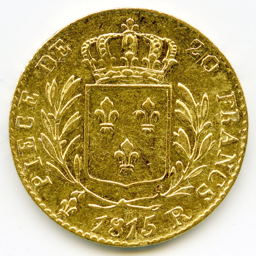 Louis XVIII - 20 Francs 1815 R revers