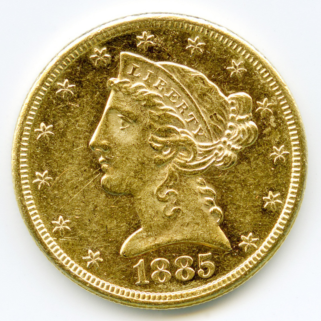 USA - 5 Dollars - 1885 S avers