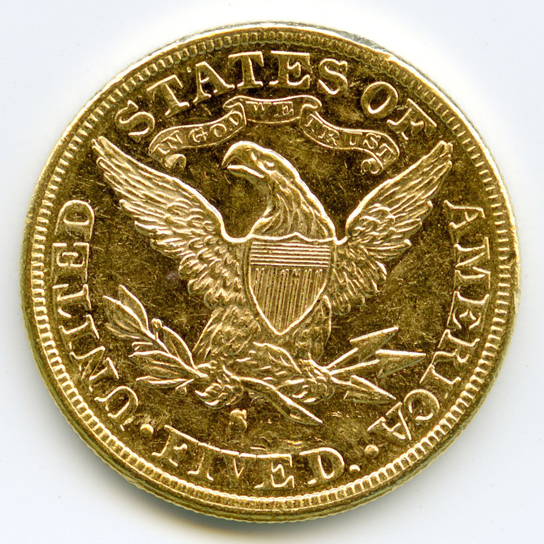 USA - 5 Dollars - 1885 S revers