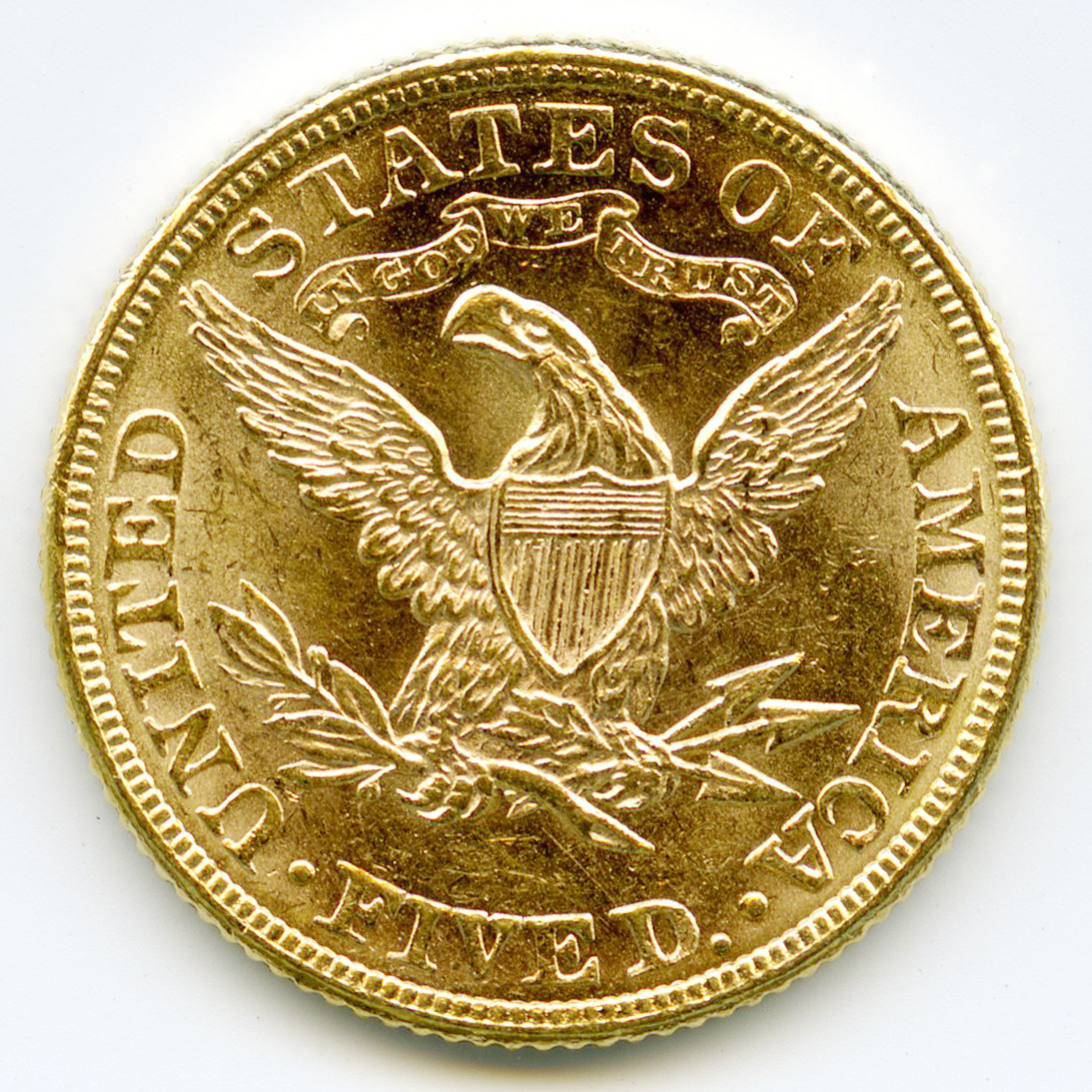 USA - 5 Dollars - 1882 revers