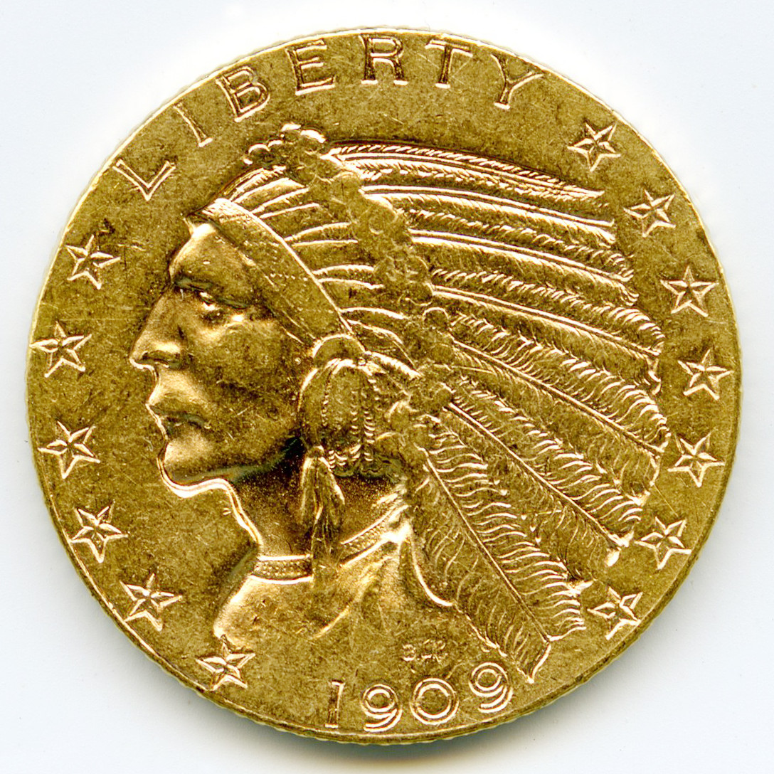 USA - 5 Dollars - 1909 avers USA - 5 Dollars - 1909 avers