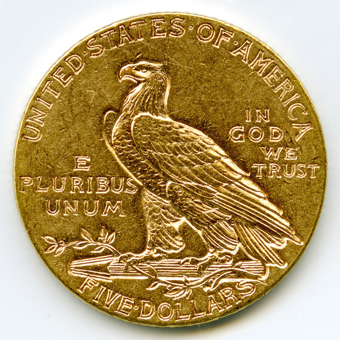 USA - 5 Dollars - 1909 revers USA - 5 Dollars - 1909 revers