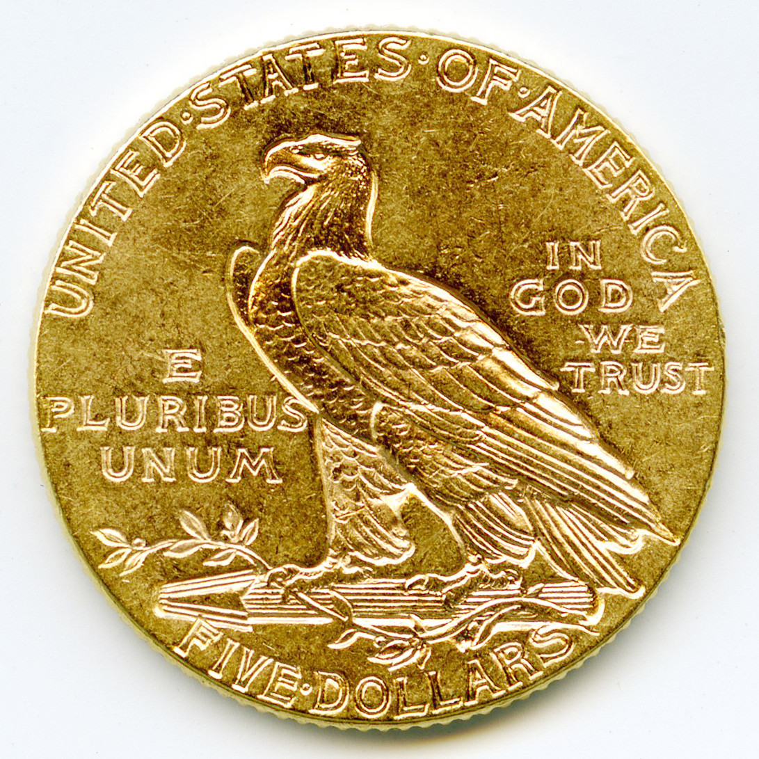 USA - 5 Dollars - 1912 revers USA - 5 Dollars - 1912 revers