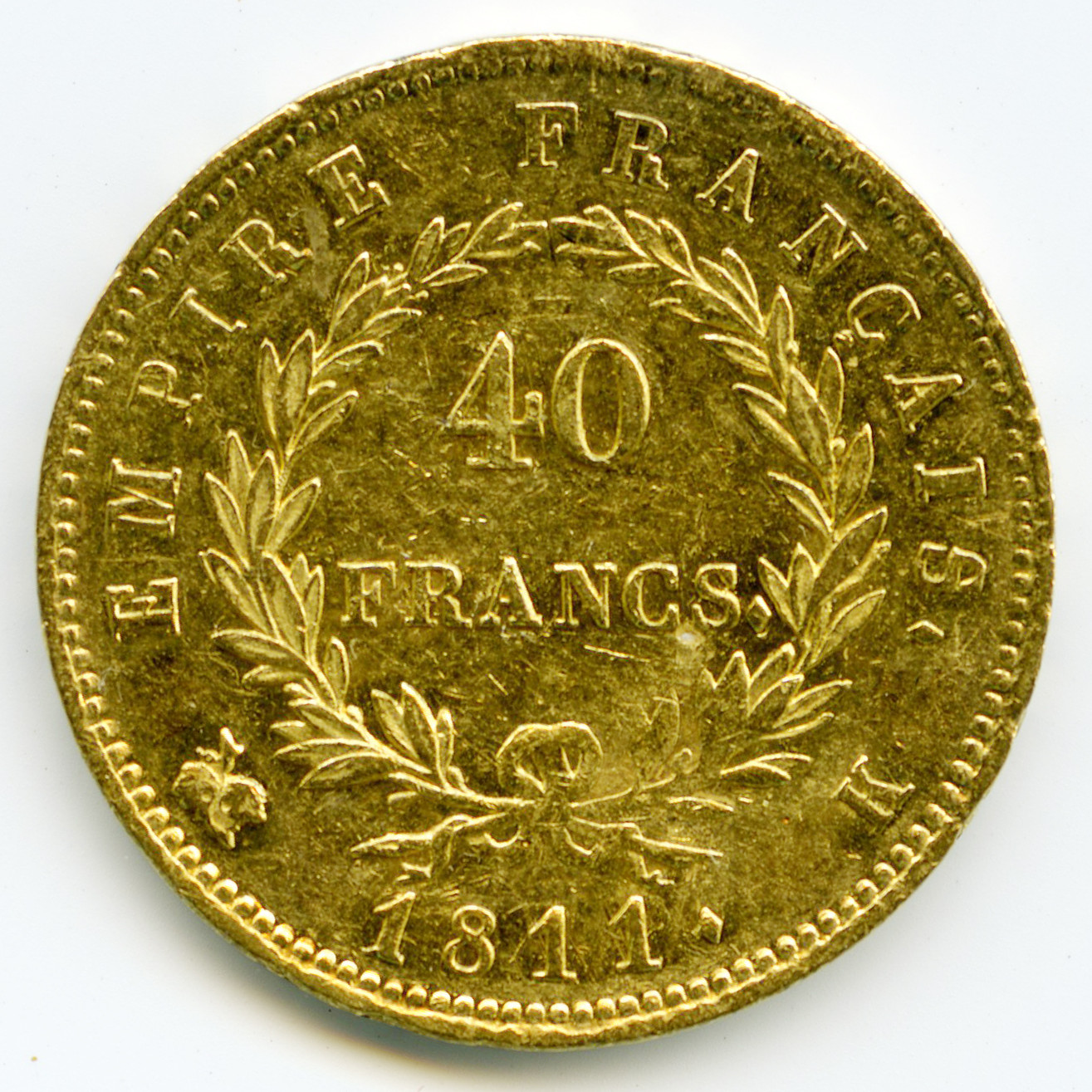 Napoléon Ier - 40 Francs - 1811 K revers