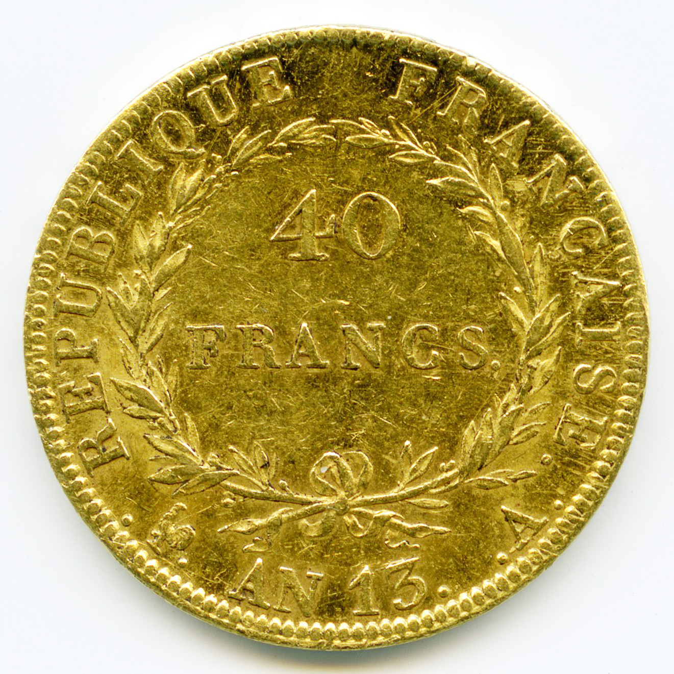 Napoléon Ier - 40 Francs - An 13 A revers