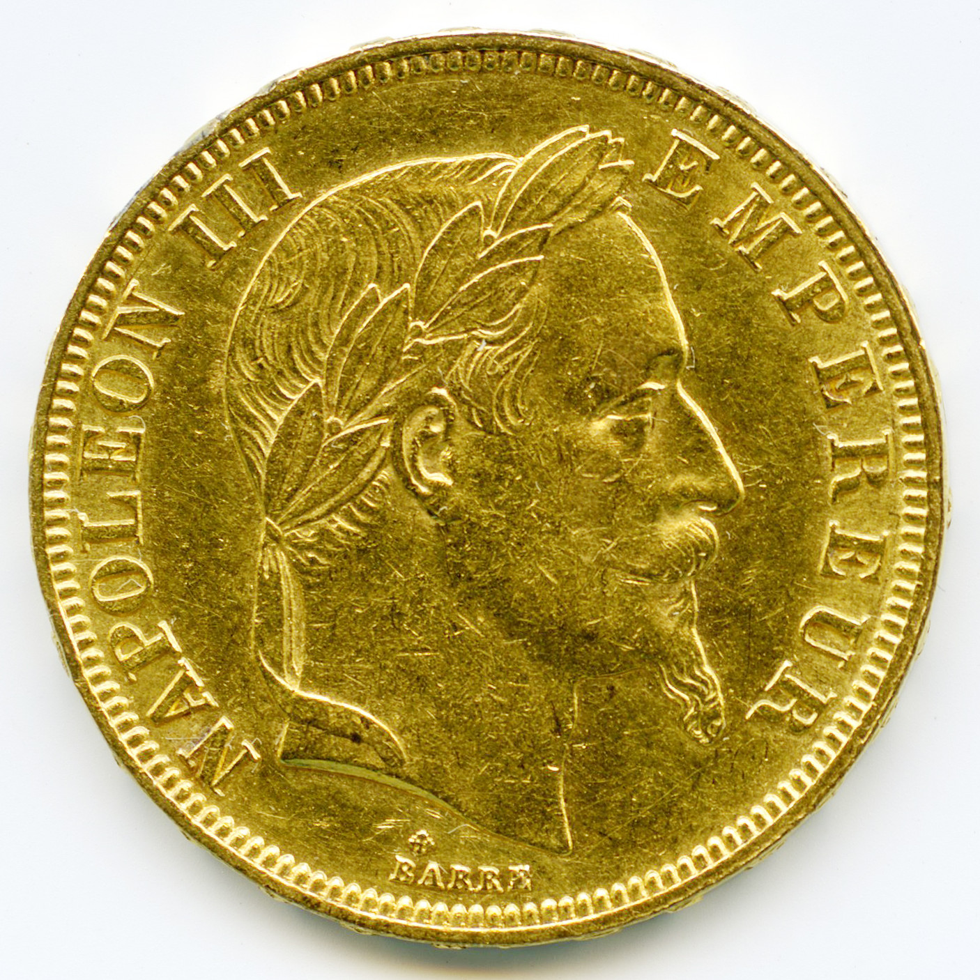 Napoléon III - 50 Francs - 1863 BB avers Napoléon III - 50 Francs - 1863 BB avers