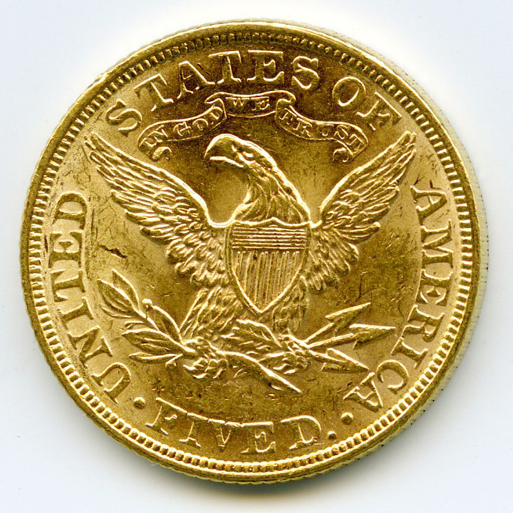 USA - 5 Dollars - 1898 revers