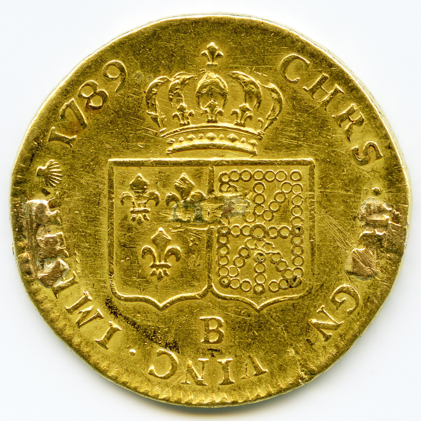 Louis XVI - Double louis d'or à la tête nue - 1789 revers Louis XVI - Double louis d'or à la tête nue - 1789 revers