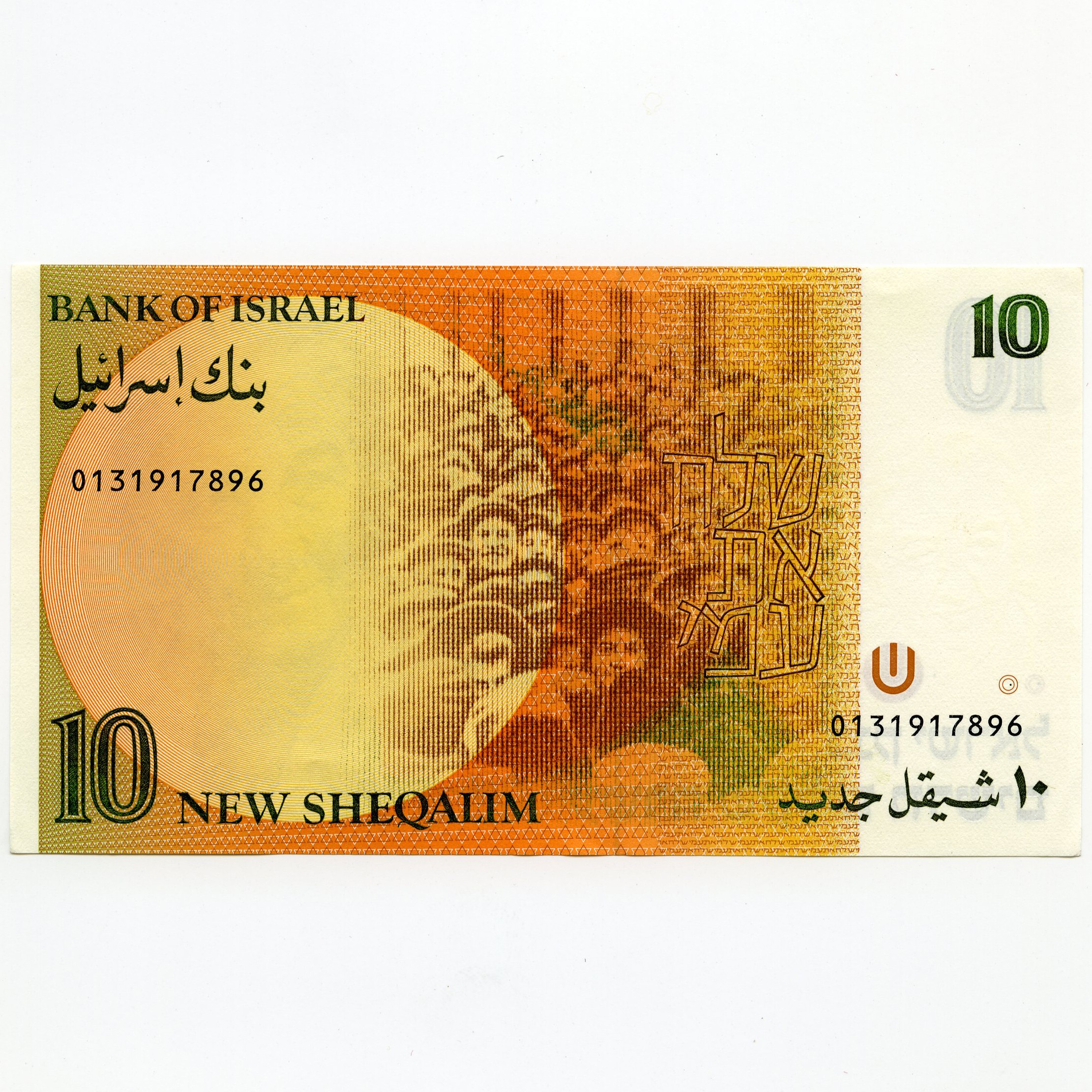 Israël - 10 New Sheqalim - 0131917896 revers Israël - 10 New Sheqalim - 0131917896 revers