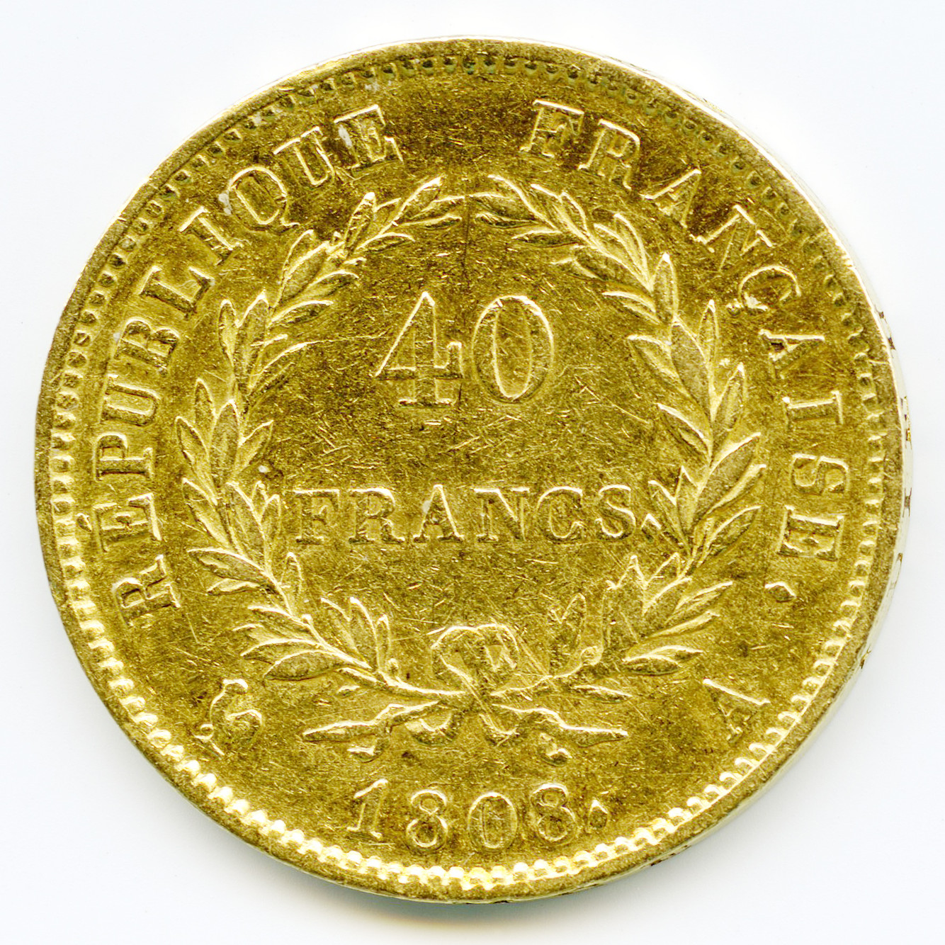 Napoléon Ier - 40 Francs - 1808 A revers