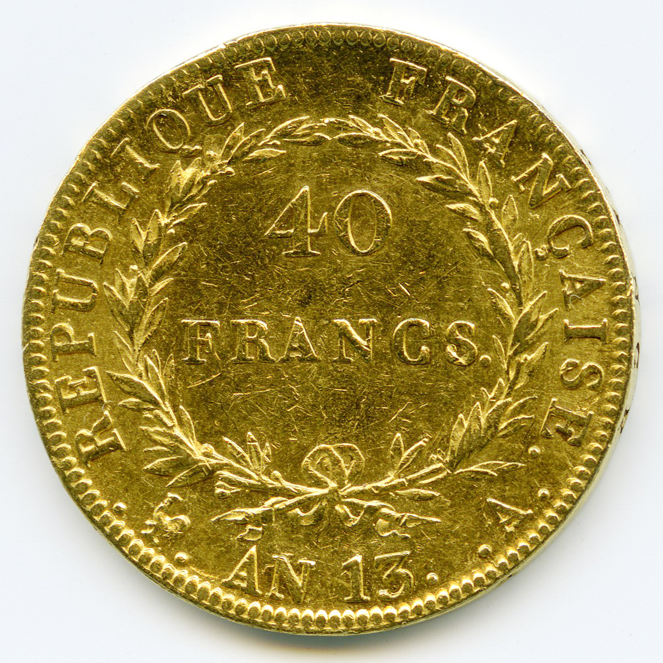 Napoléon Ier - 40 Francs - L'An 13 A revers