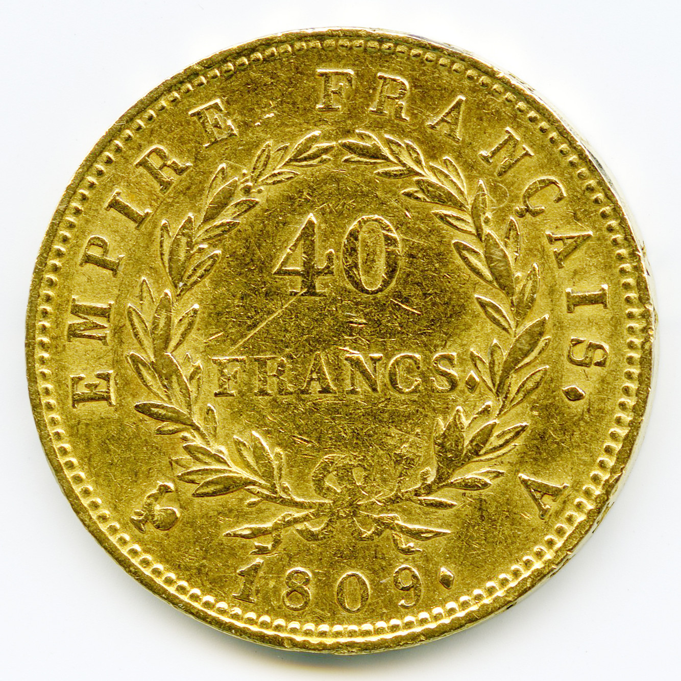 Napoléon Ier - 40 Francs - 1809 A revers