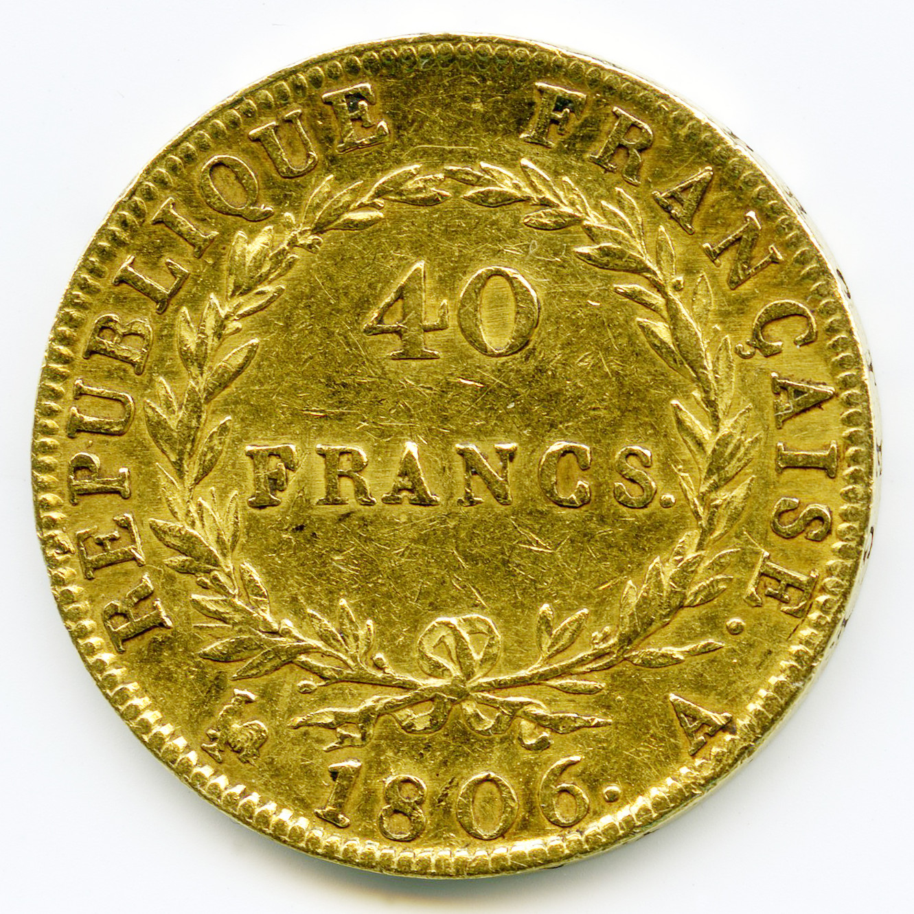 Napoléon Ier - 40 Francs - 1806 A revers