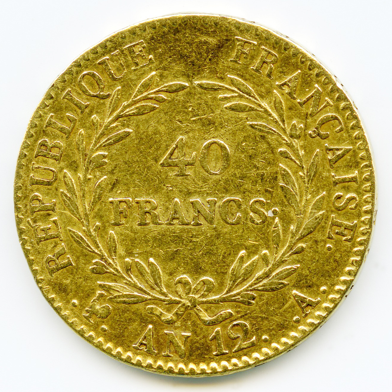 Bonaparte - 40 Francs - L'An 12 A revers