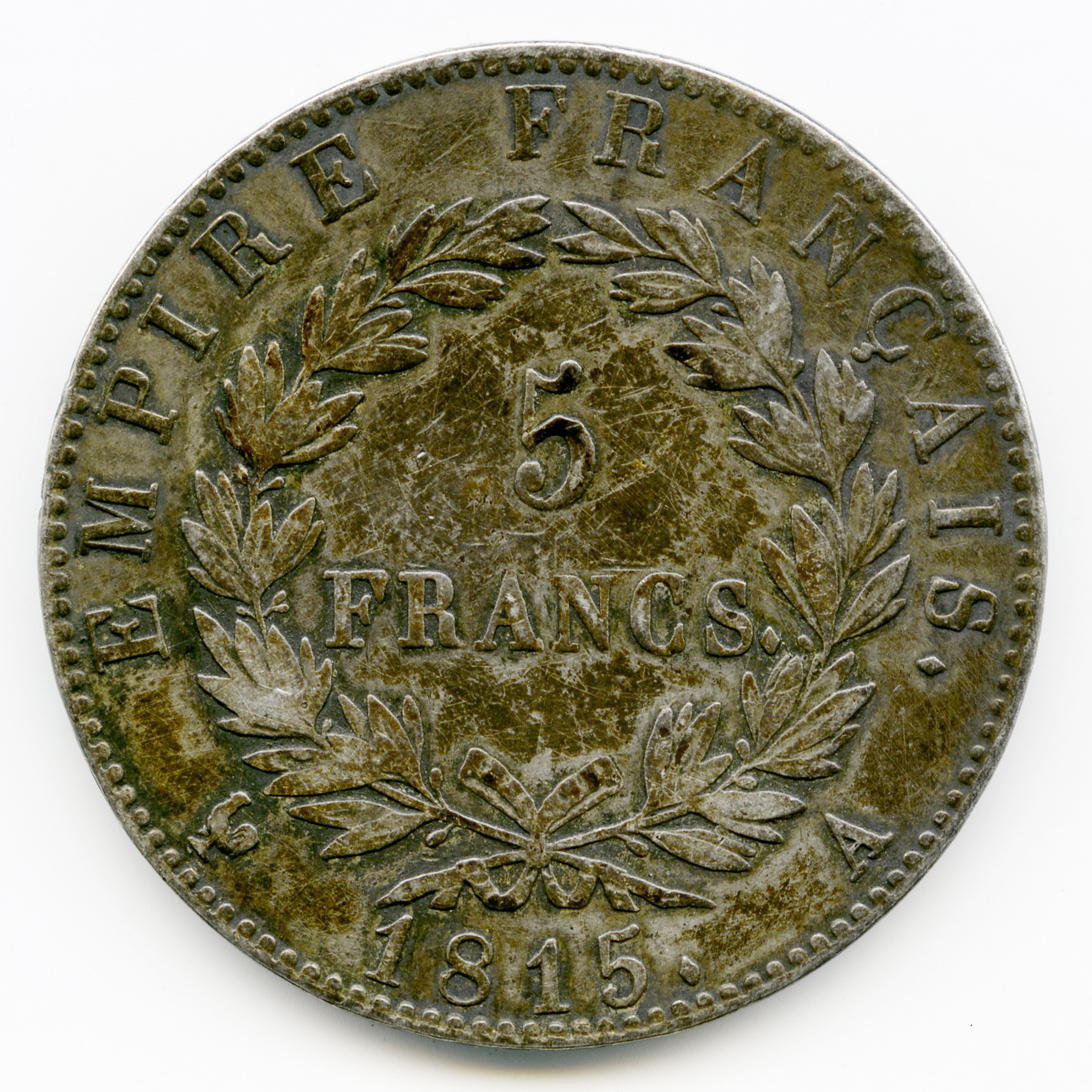 Napoléon Ier - 5 Francs - 1815 A revers Napoléon Ier - 5 Francs - 1815 A revers