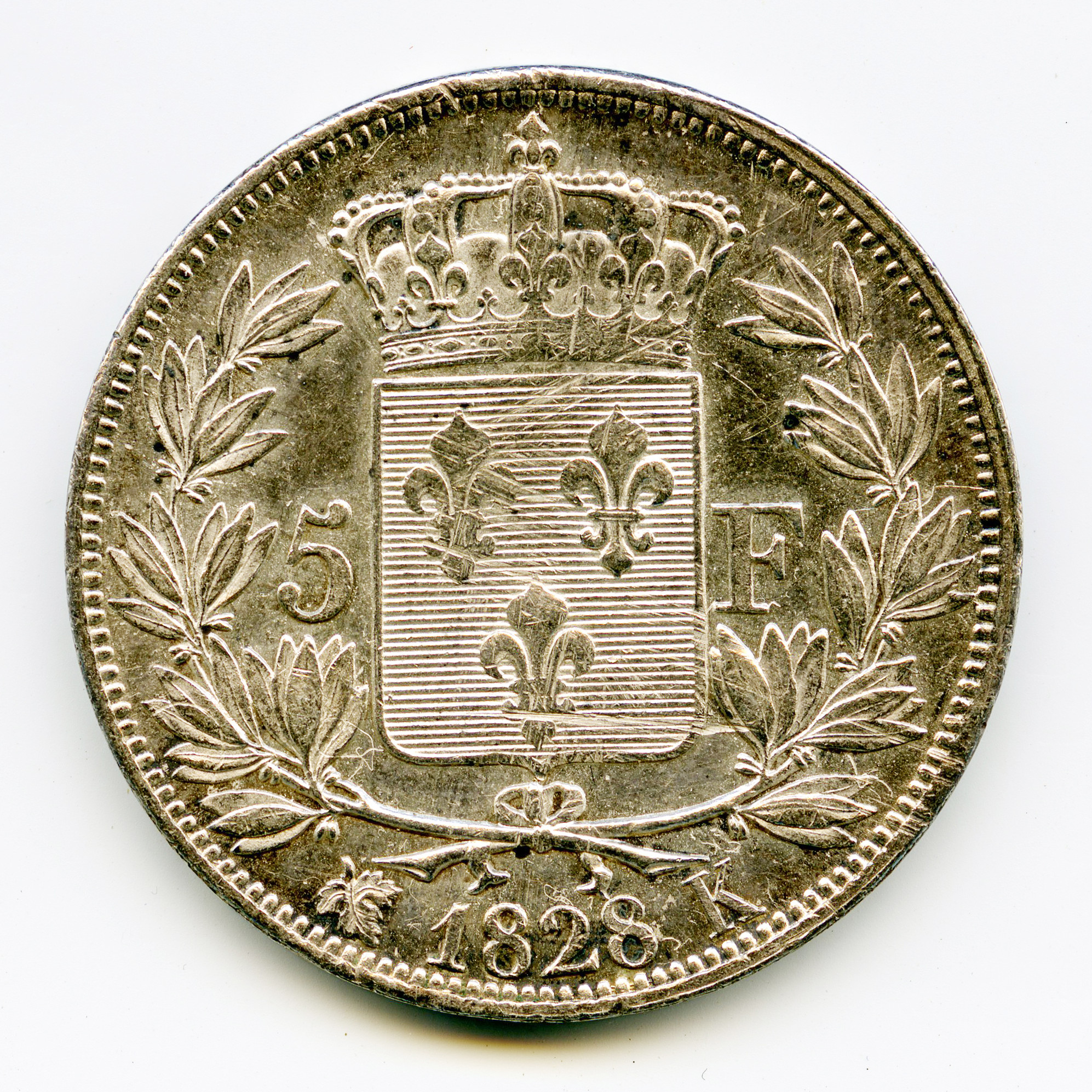 Charles X - 5 Francs - 1828 K revers