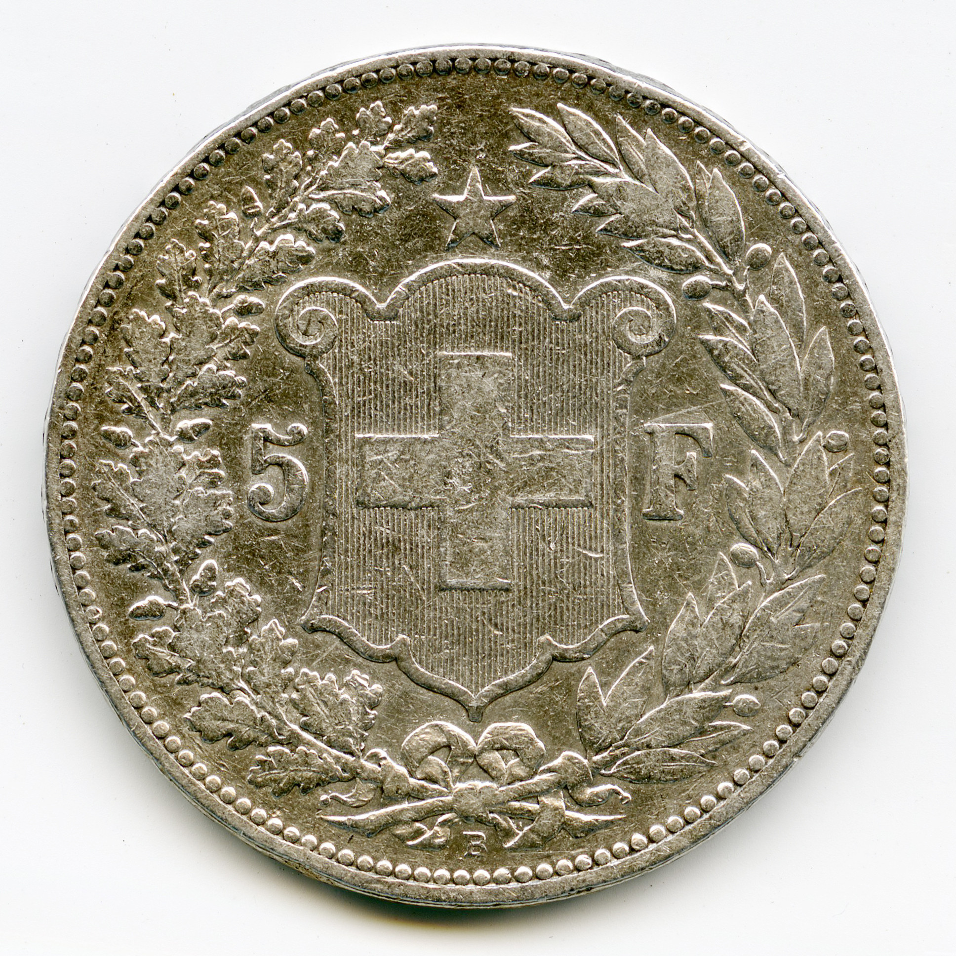 Suisse - 5 Francs - 1890 B revers