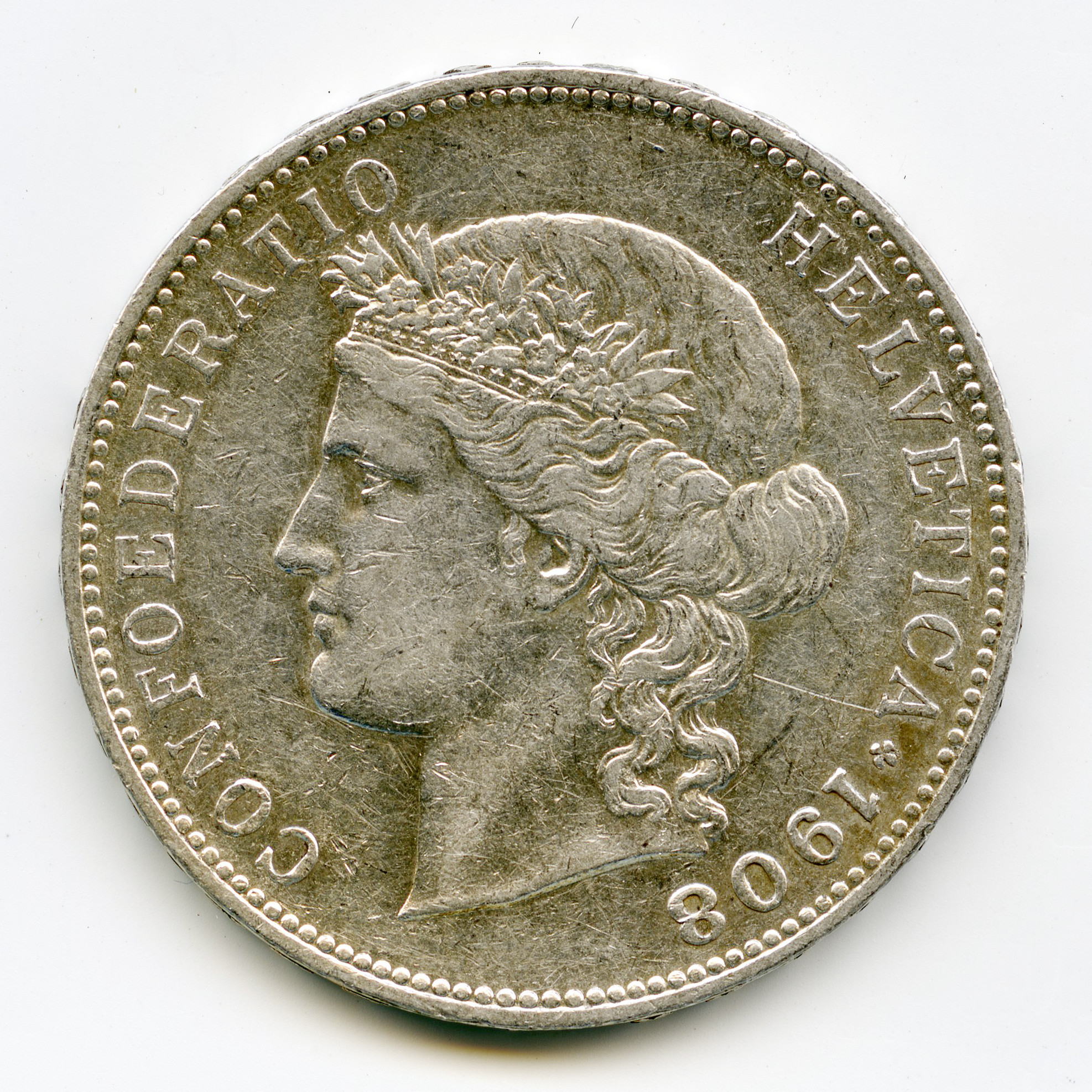 Suisse - 5 Francs - 1908 B avers