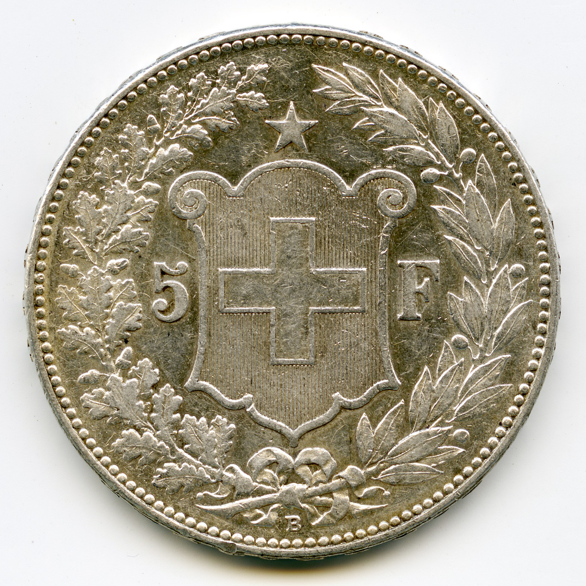 Suisse - 5 Francs - 1908 B revers