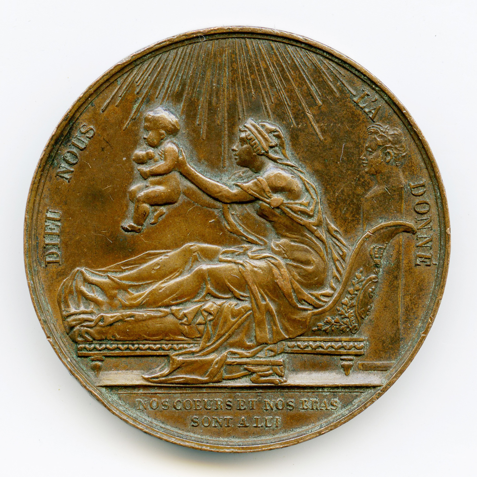 Henri V - Médaille de naissance - 1820 avers