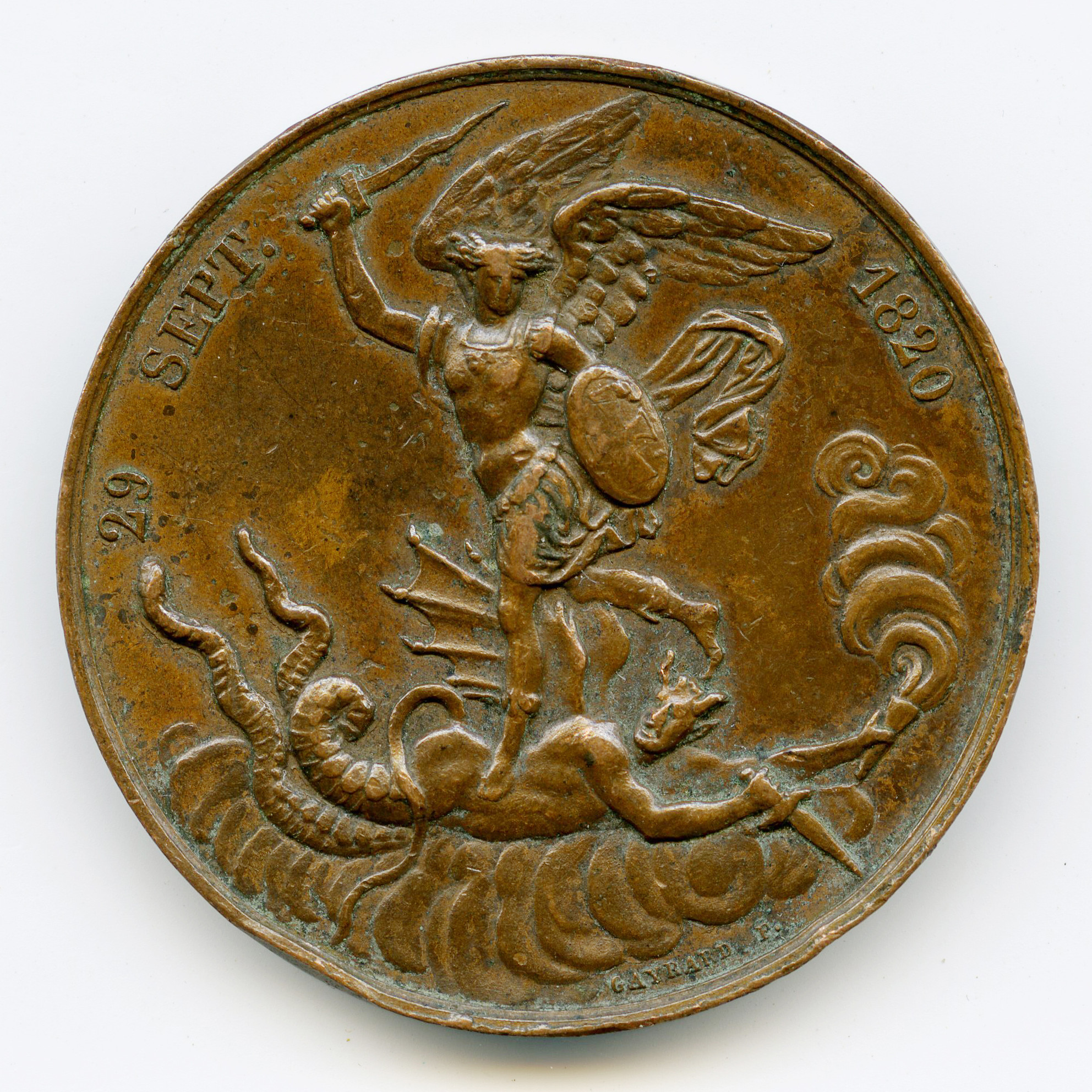 Henri V - Médaille de naissance - 1820 revers