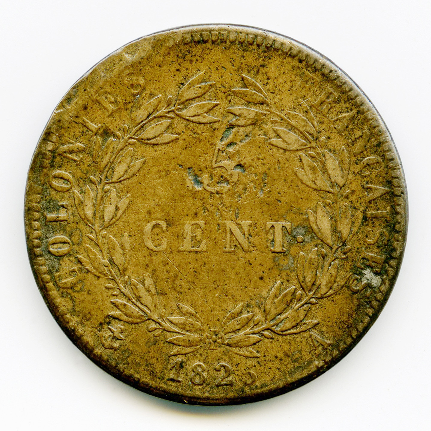 Charles X - 5 centimes - 1825 A revers