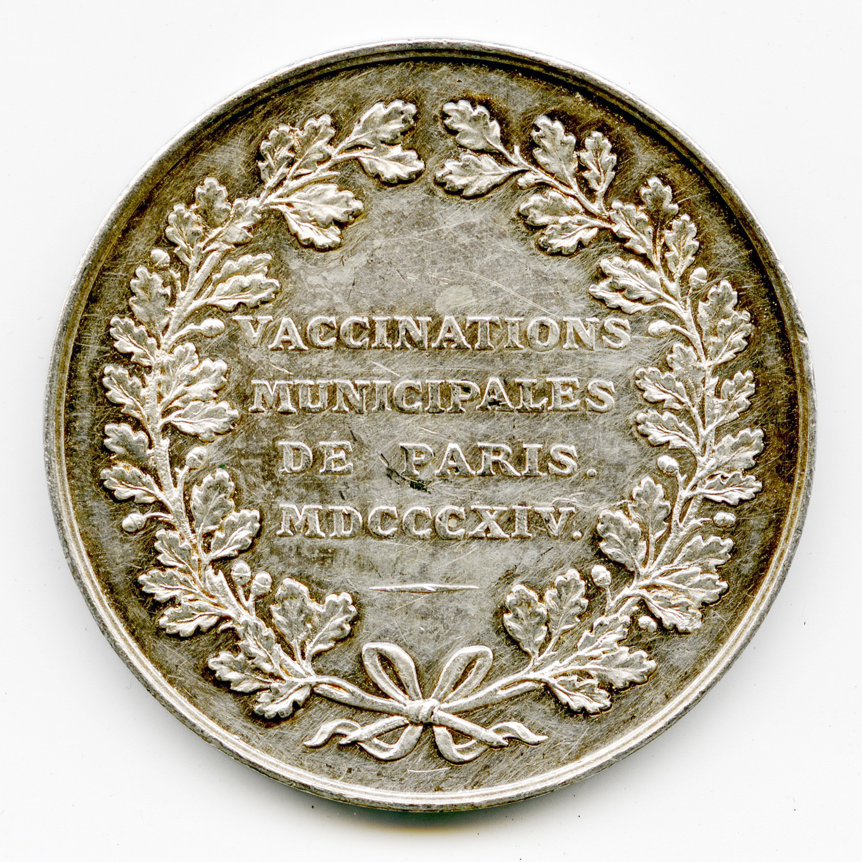 Médecine - Vaccinations de Paris - 1814 revers Médecine - Vaccinations de Paris - 1814 revers